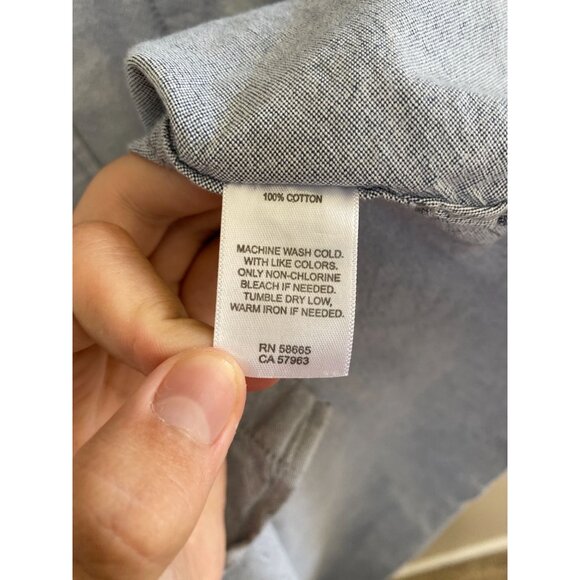 Wallin & Bros Mens Blue Short Sleeve Button-Up Shirt XL Lightweight Cotton - Picture 5 of 6